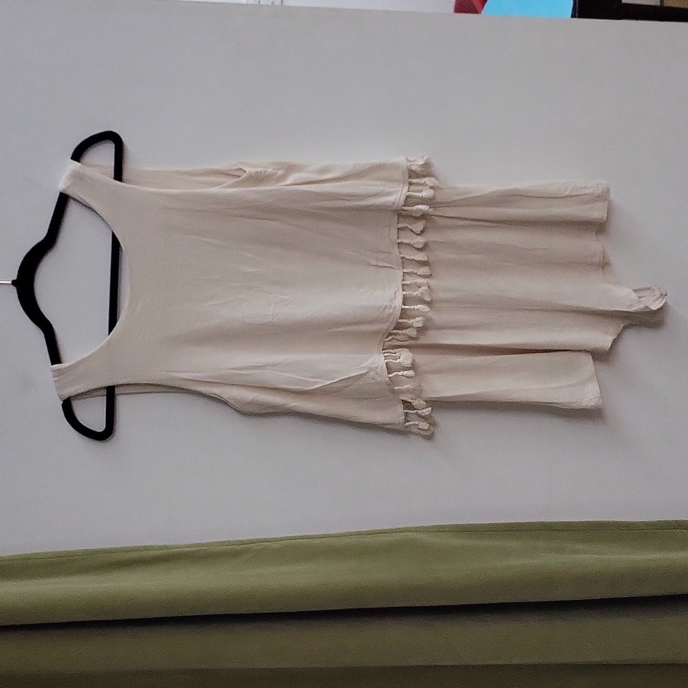 POL Creamy Fringe Romper Shortalls
